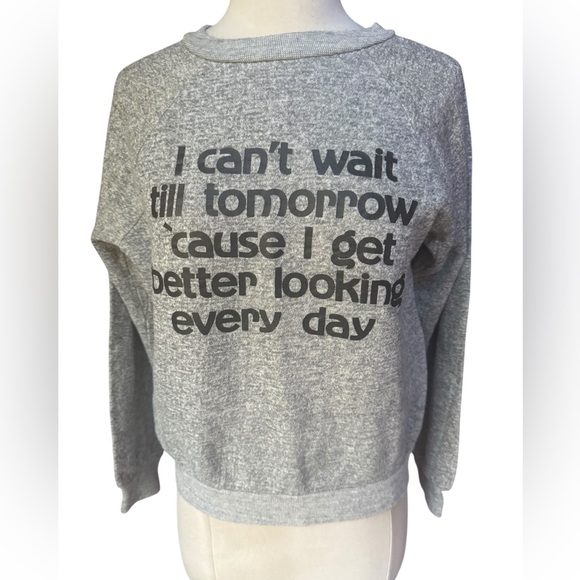 Vintage Tops - 1970s Kmart Gray Crewneck, w/Raglan Sleeves Sweatshirt